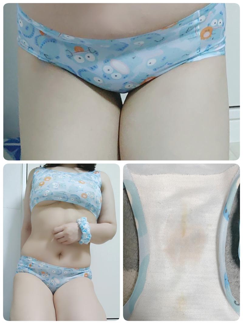 処分SALE☆サイズぴちぴちわきが臭ブラ＆すそがまじりパンティのセット