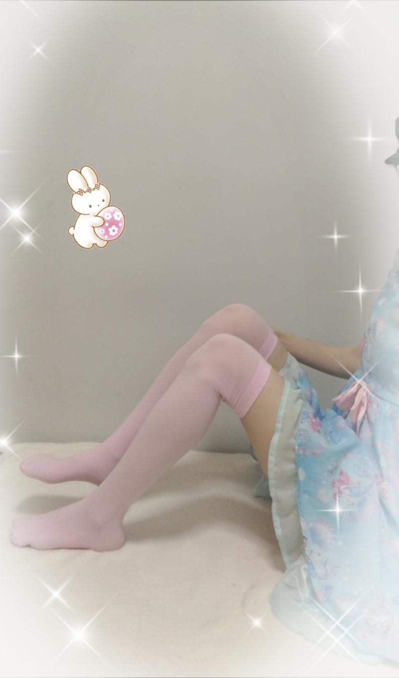 汚れた4日ピンクニーハイソックス♡