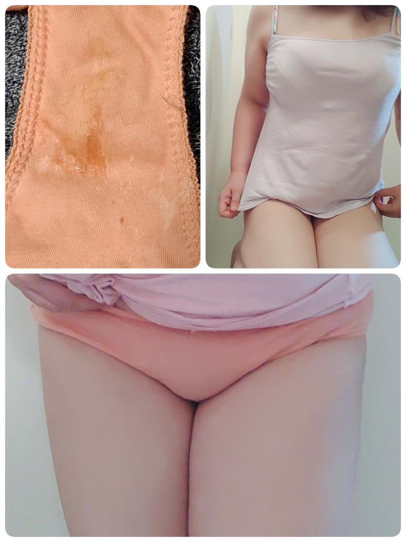 セット処分SALE☆汗だくわきが臭染み込みキャミ＆おな愛液まじり蒸れパンティ