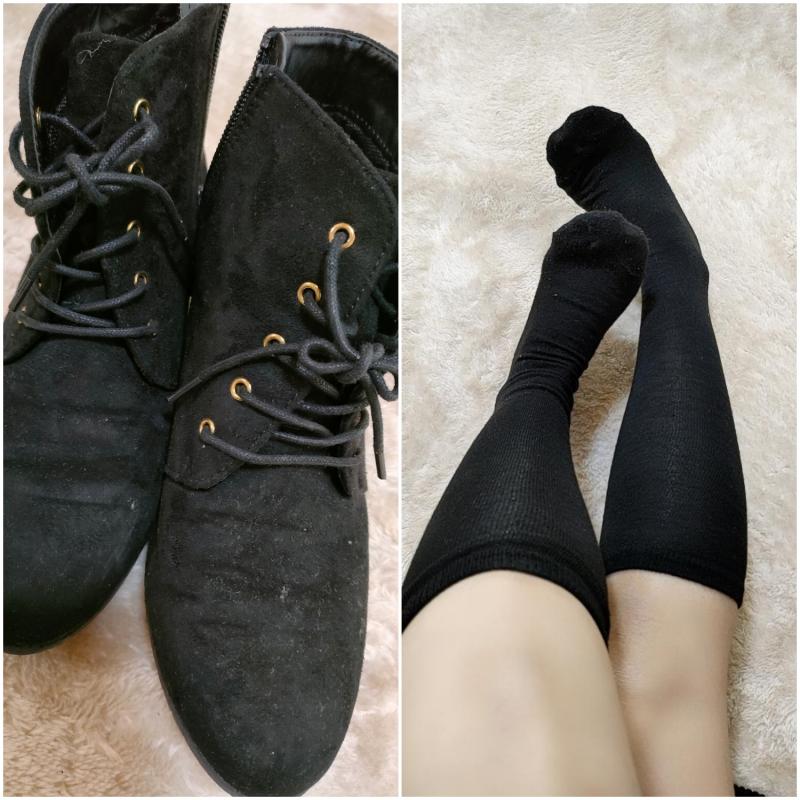 ４日連続着用ハイソックス＆ブーツセット♡