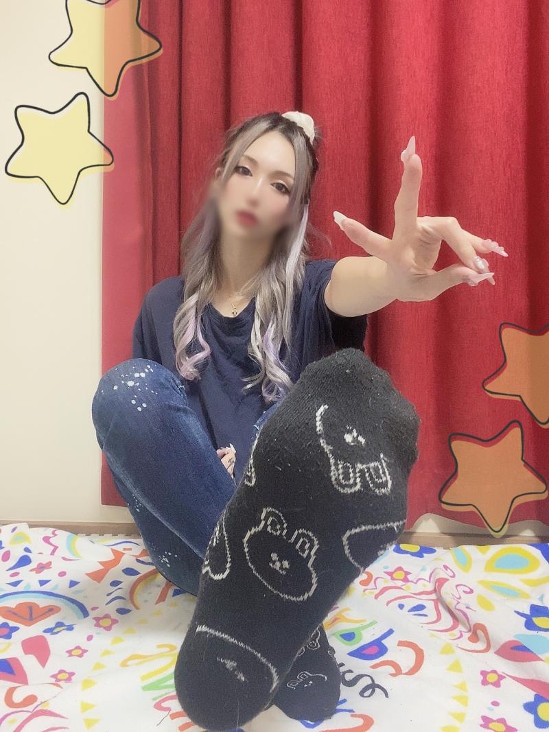 2日着用♡ひよこちゃん黒の靴下