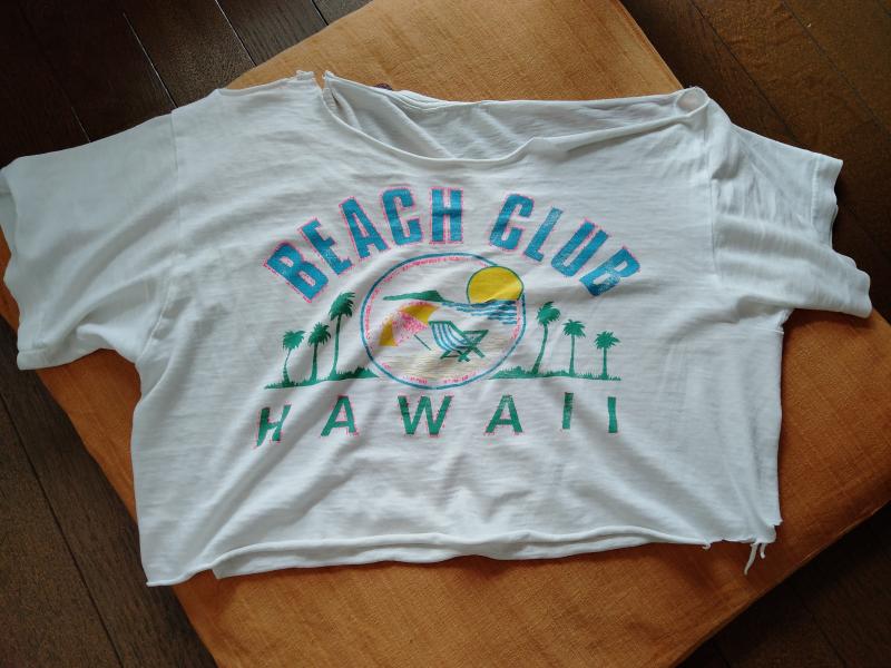 脇汗たっぷり★穴あき★体育Tシャツ部活