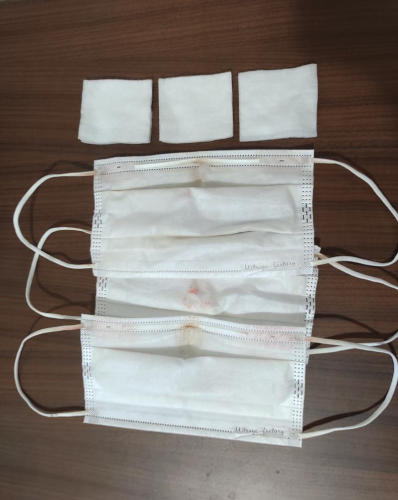 【１週間着用済みマスク×３枚＋唾液コットン×３枚】お汚れ&クサクサセット.｡◦♡