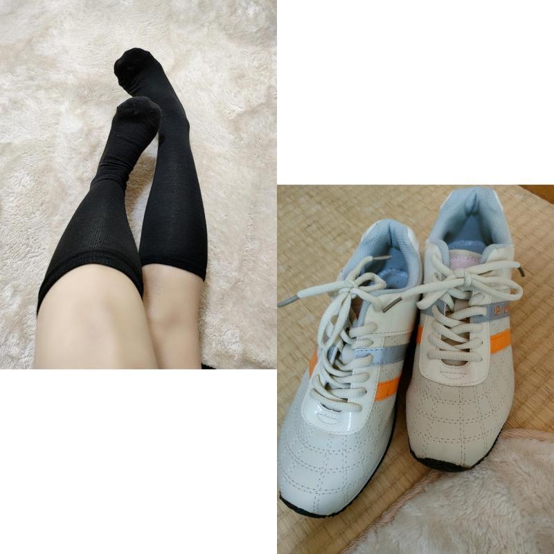 ４日連続着用ハイソックス＆スニーカーセット♡