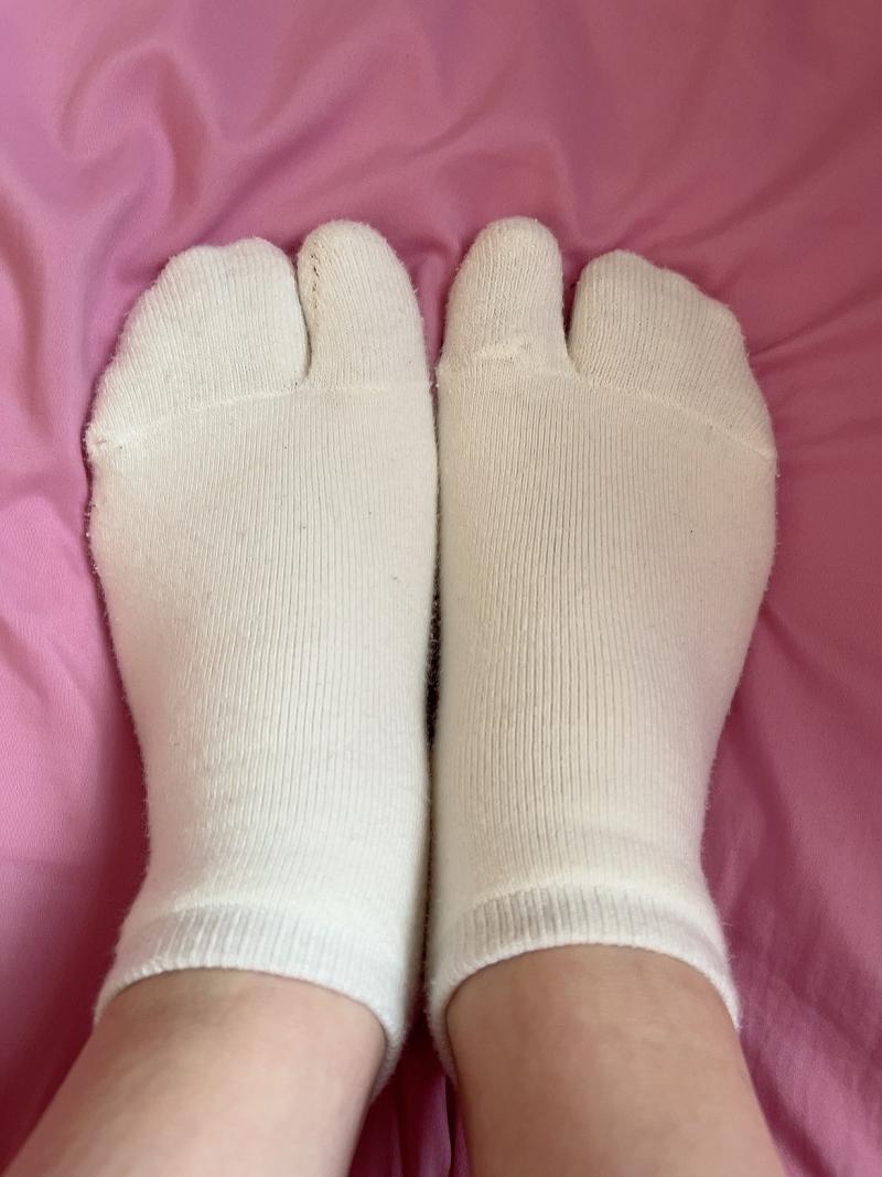 1日お出かけした靴下