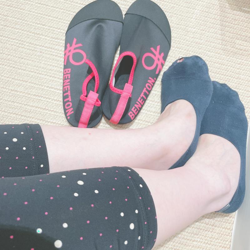 ジムで3日着用！穴あきソックス　汗びちょ