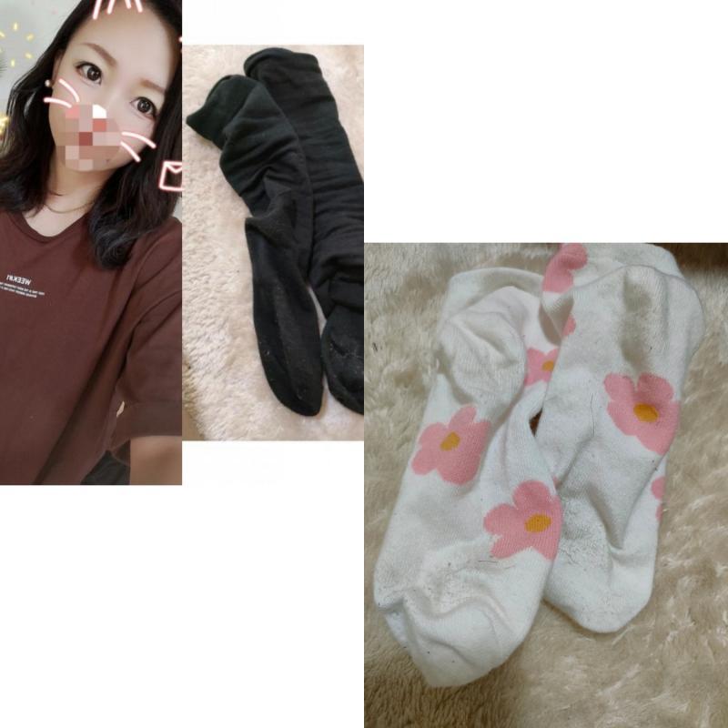 ５日連続着用ハイソックス＆花柄ソックス＆Ｔシャツセット♡