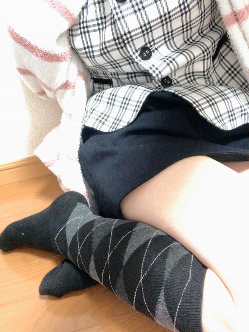 激クサ！アーガイル柄のハイソックス♡5日履き///