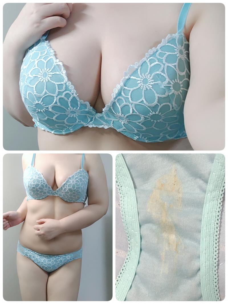 連続着用したわきが臭ブラ＆お汚れしっかりめパンティのセット