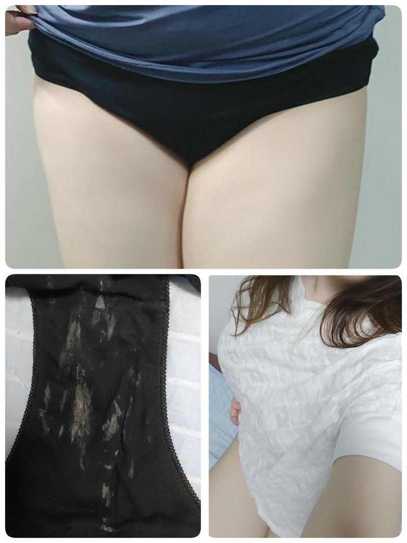 セットSALE☆わき激しく変色したわきが臭Tシャツ&お汚れ激しめパンティ