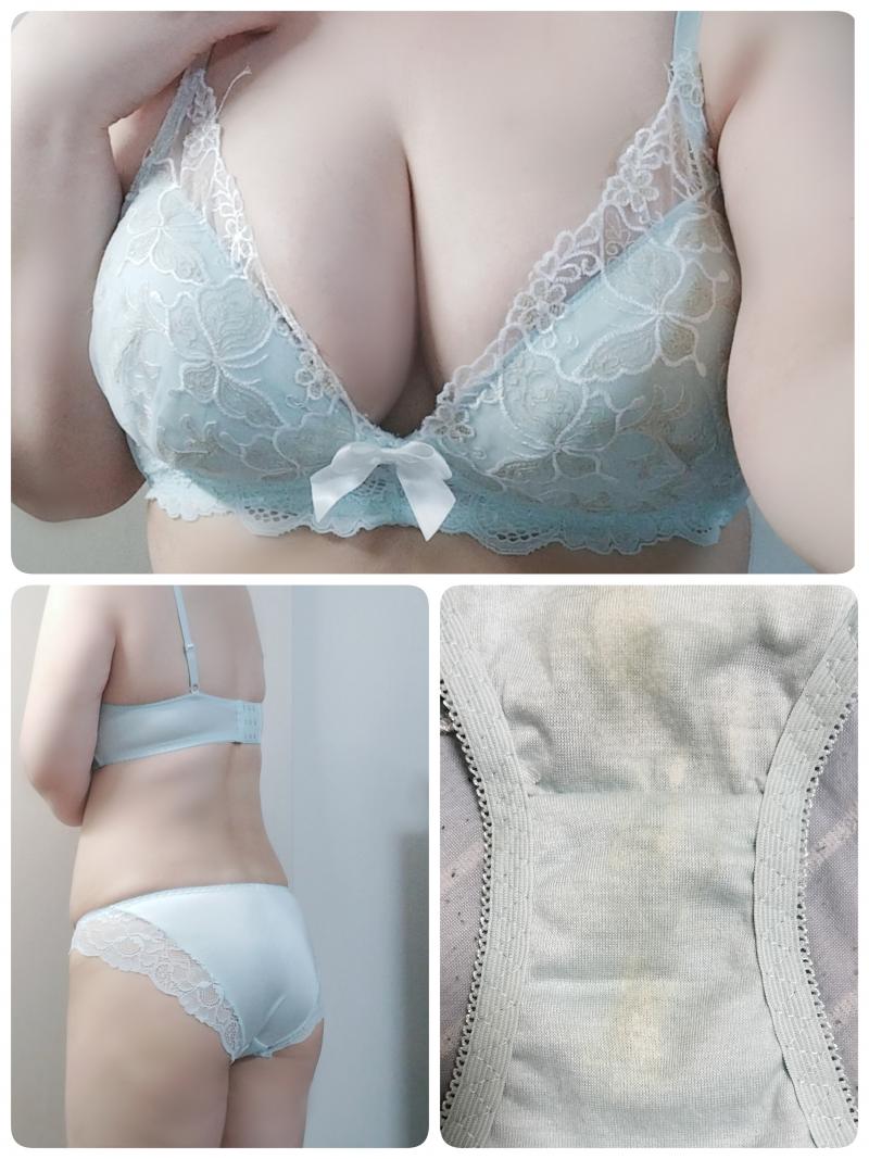 連続着用したわきが臭しっかりめブラ&蒸れすそが臭パンティ