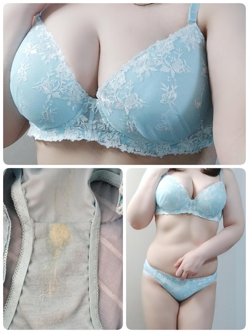 連続着用済みわきが臭しっかりめブラ&蒸れすそが臭まじりパンティ