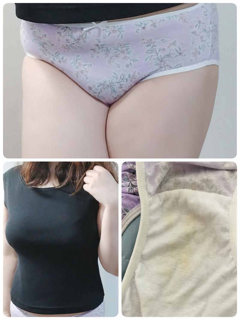 セットSALE☆脇変色わきが臭タンクトップ&蒸れおま○こ臭パンティ