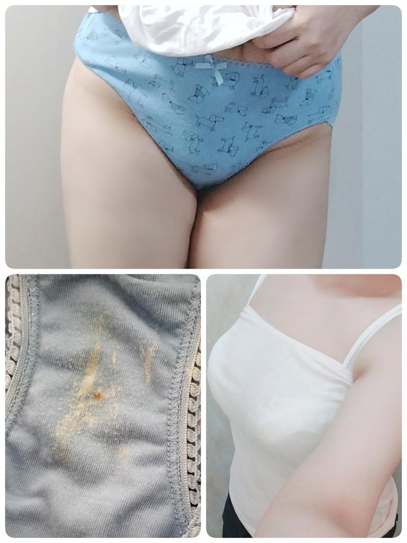 セットSALE☆連続着用わきが臭しっかりめキャミ&甘酸っぱおま◎こ臭パンティ