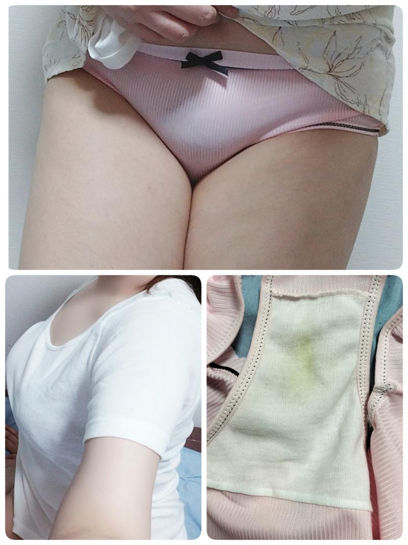 セットsale☆汗だくわきが臭しっかりめTシャツ&お汚れしっかり蒸れパンティ