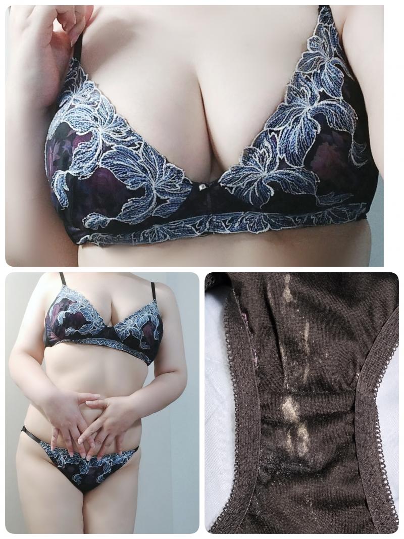 最終価格☆汗だく連続着用わきが臭ブラ&すそが臭パンティ
