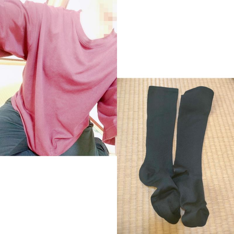 ５日連続着用Tシャツ＆５日連続着用ハイソックス♡