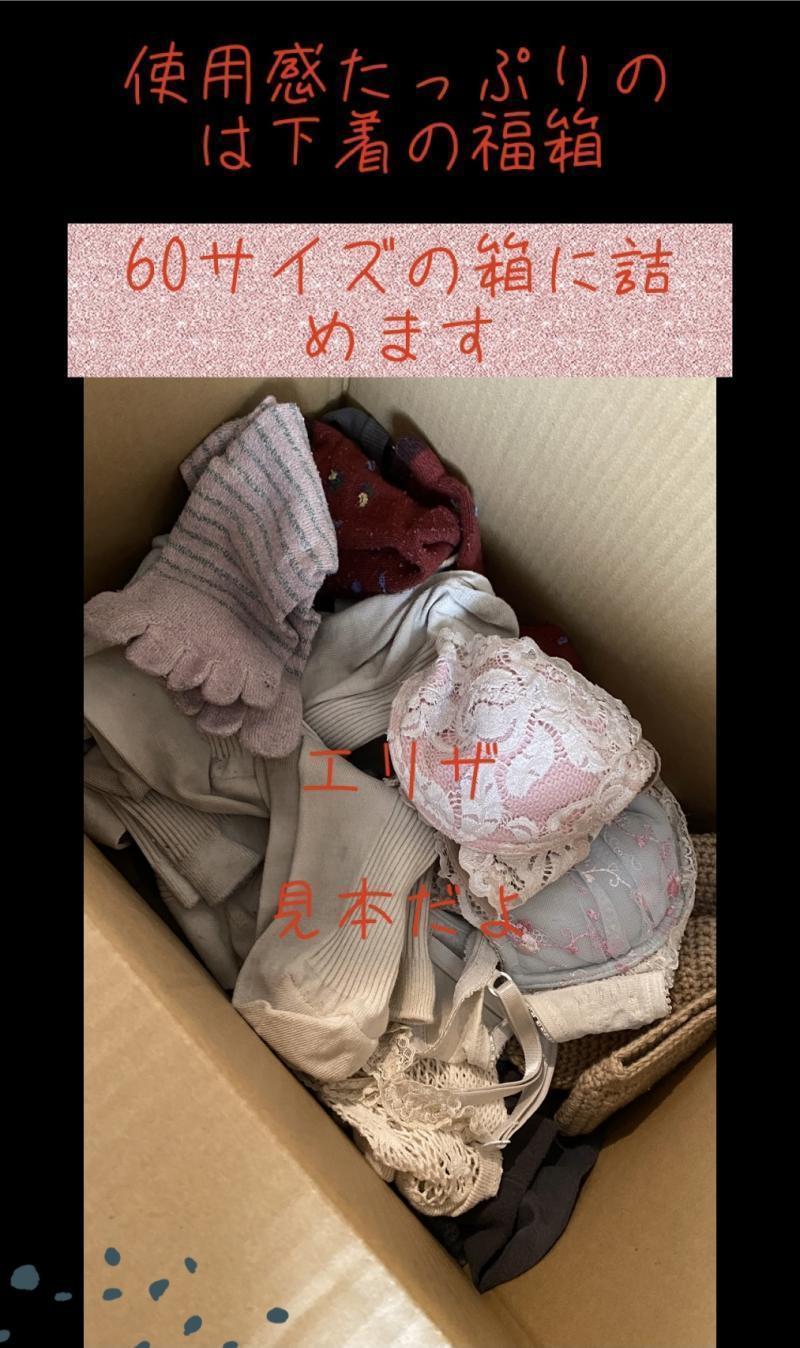 エリザ♡ 着用してから洗濯してない使用感たっぷりのものを60サイズの段ボールにつめます。フランス人のハーフ