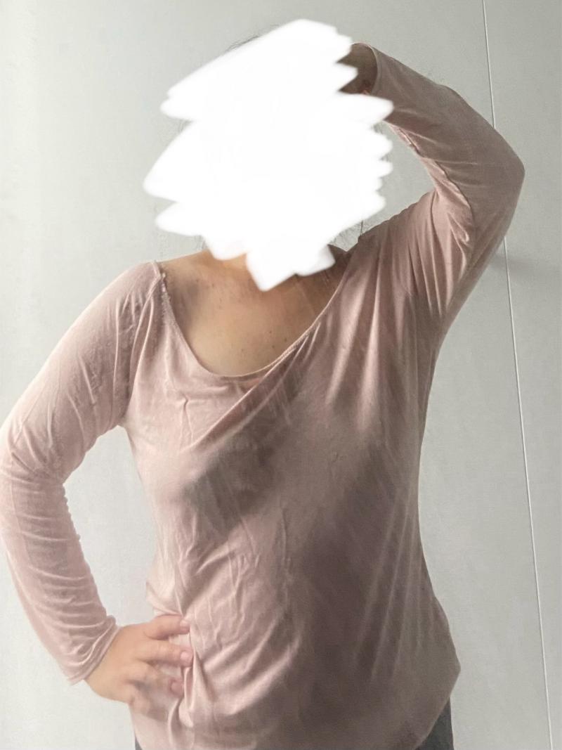 【受注後着用】脇汗染みまくりヒートテック②♡2日着用確約+オプション歓迎