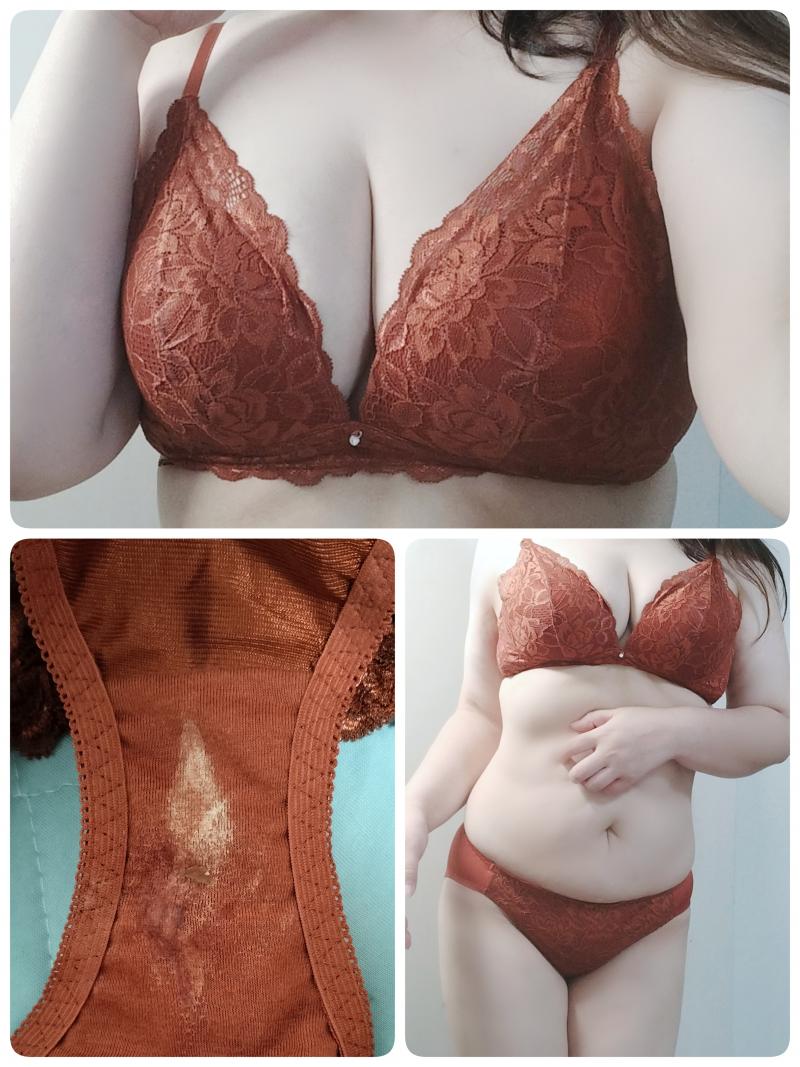 最終SALE☆連続着用わきが臭しっかりめブラ&お汚れコテっとパンティ