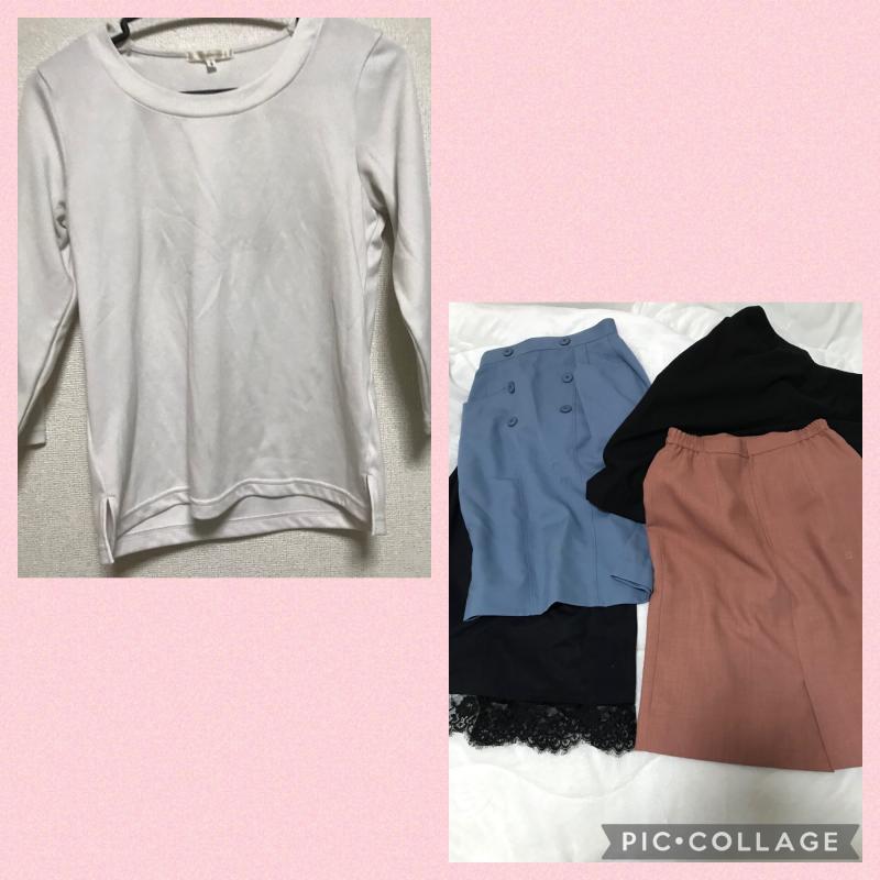 脇汗シミ付きの事務服＋スカート｡°(´∩ω∩`)°｡