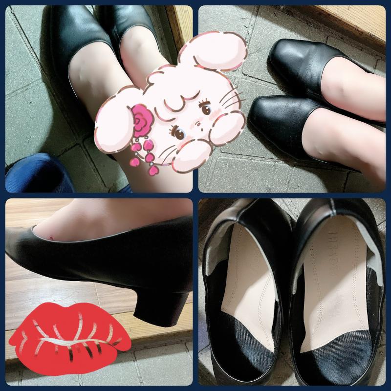 素足でも着用♡黒のリクルートパンプス