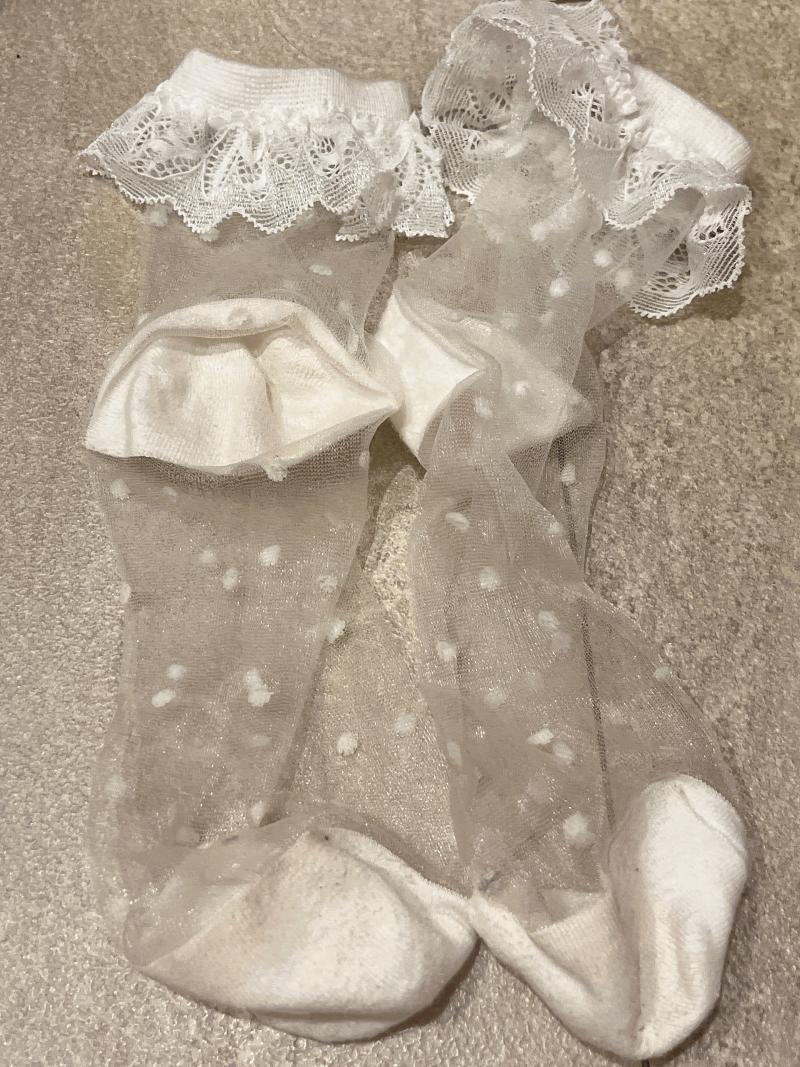 【刺激強め!酢納豆臭】臭すぎて怒られたよそ行きレースソックス♡