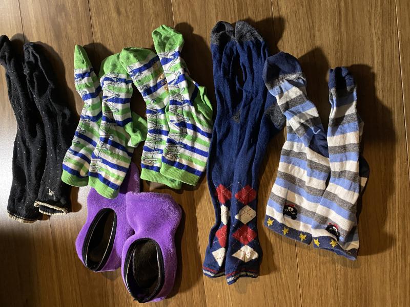 6足セット毛玉や使用感たっぷり靴下セット　フランス人のハーフ