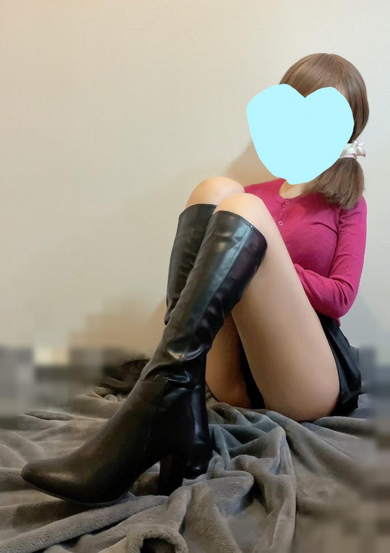 4年～激クサ合皮ブーツ♡黒皮高ヒール
