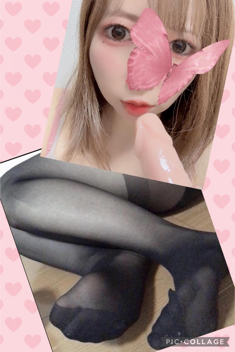 14時間着用黒ストッキングとストッキング足コキ動画5分のセット♡