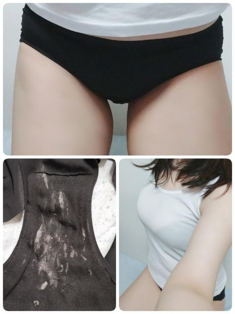 セット最終SALE☆わきが臭タンクトップ&お汚れ目立つパンティ