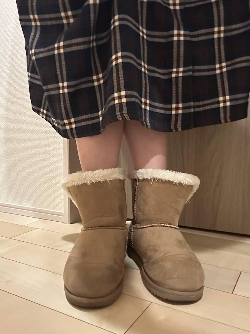 大きな足のもこもこブーツ♡