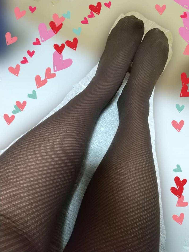 2日着用♡即発送可能★ライン柄パンスト♡