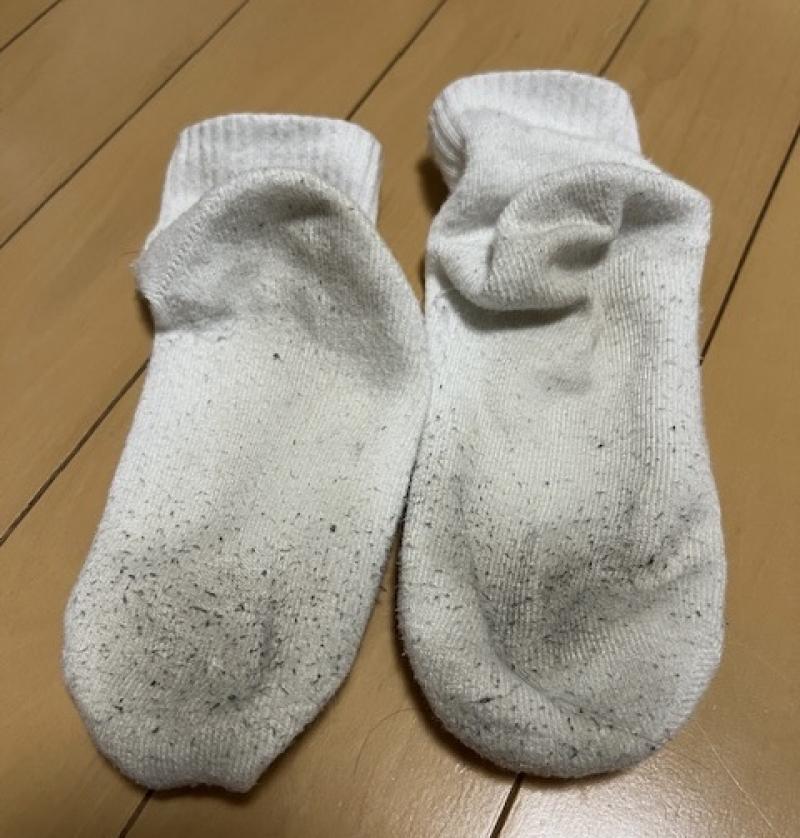 1週間洗ってないランニングソックス