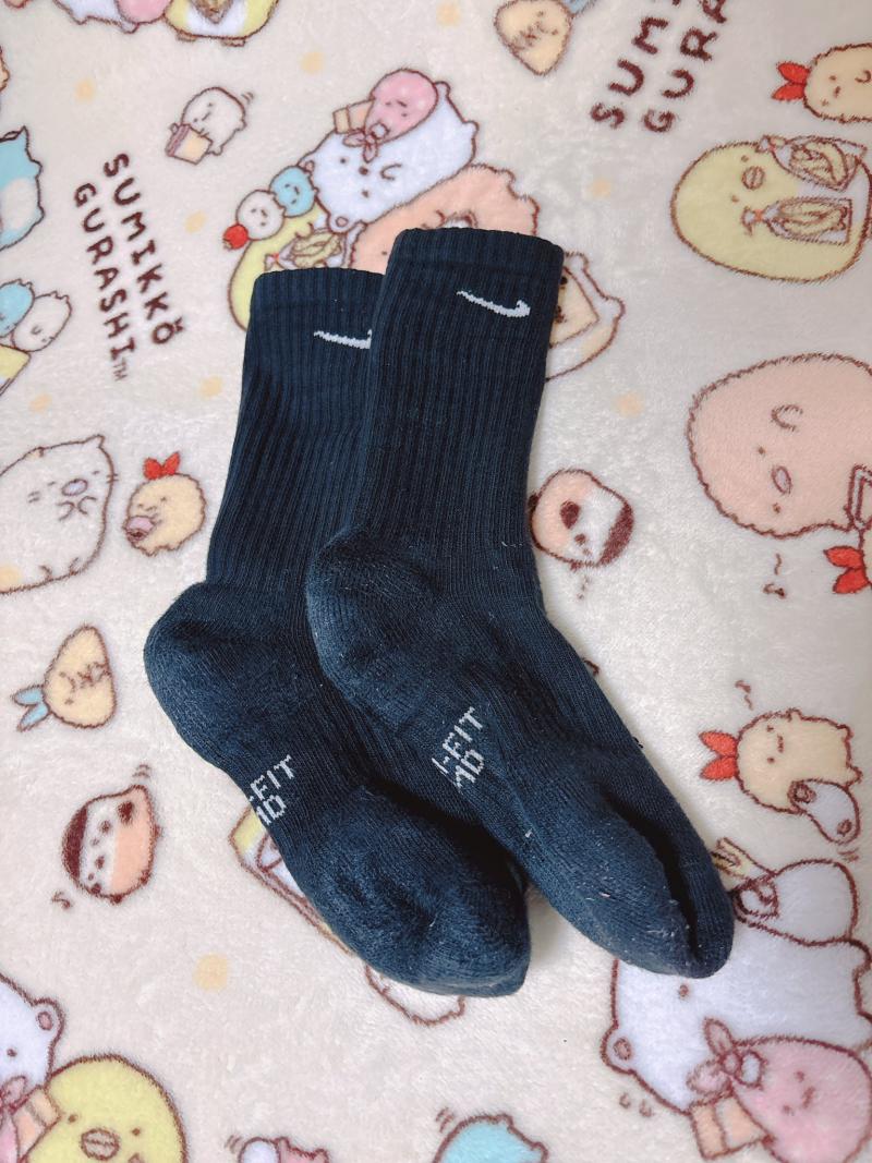 高校♡学生時代のNIKEクルー丈黒ソックス