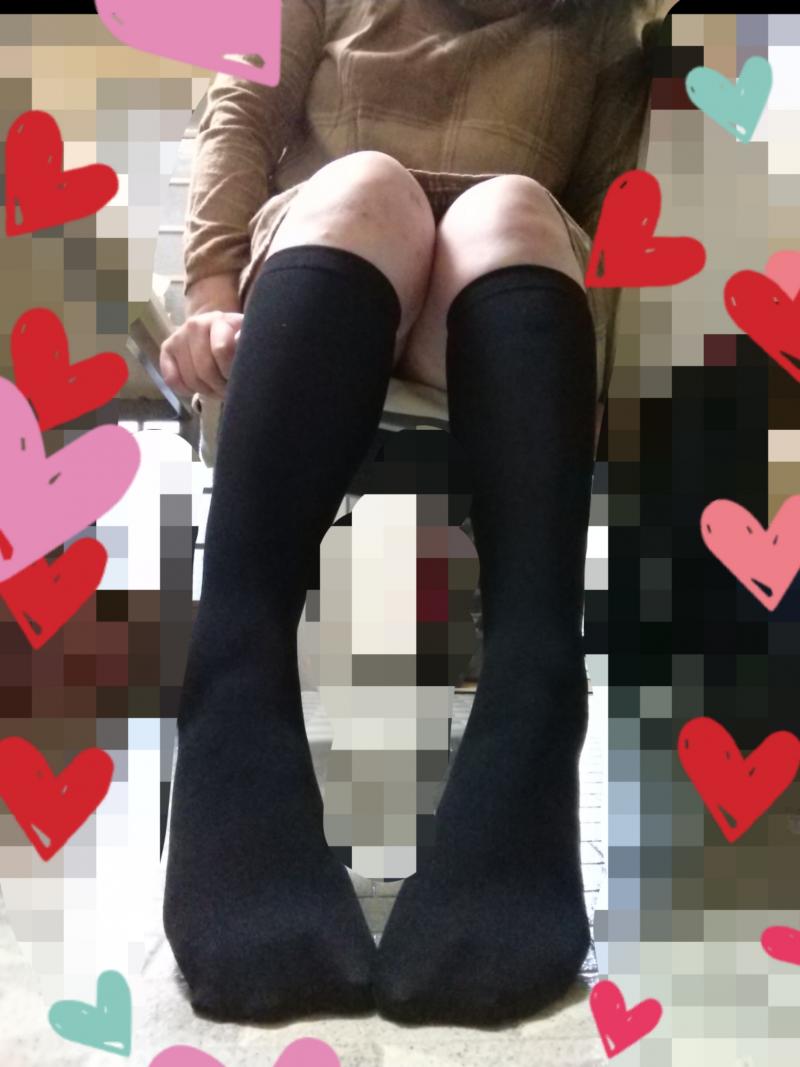 仕事で着用♪黒のショートストッキング✩.*˚