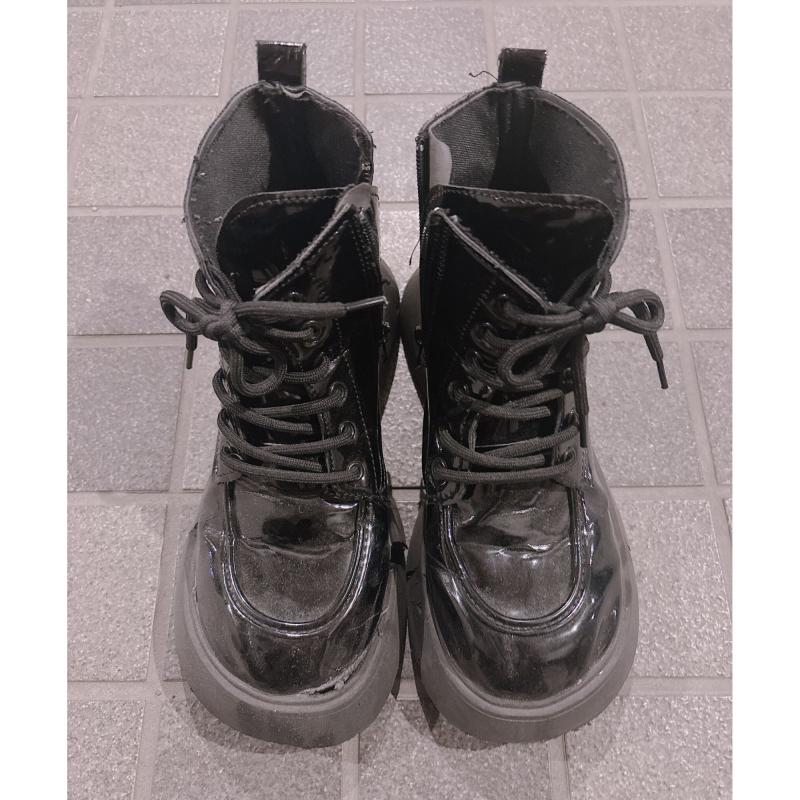 3年愛用♡黒いレザーブーツ♡靴底割れあり！※
