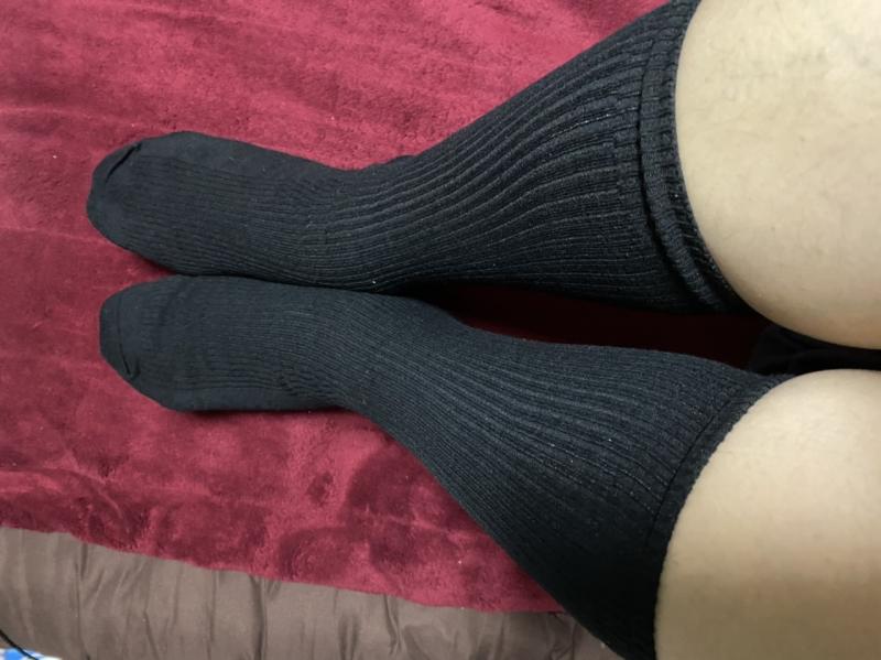 黒膝下靴下
