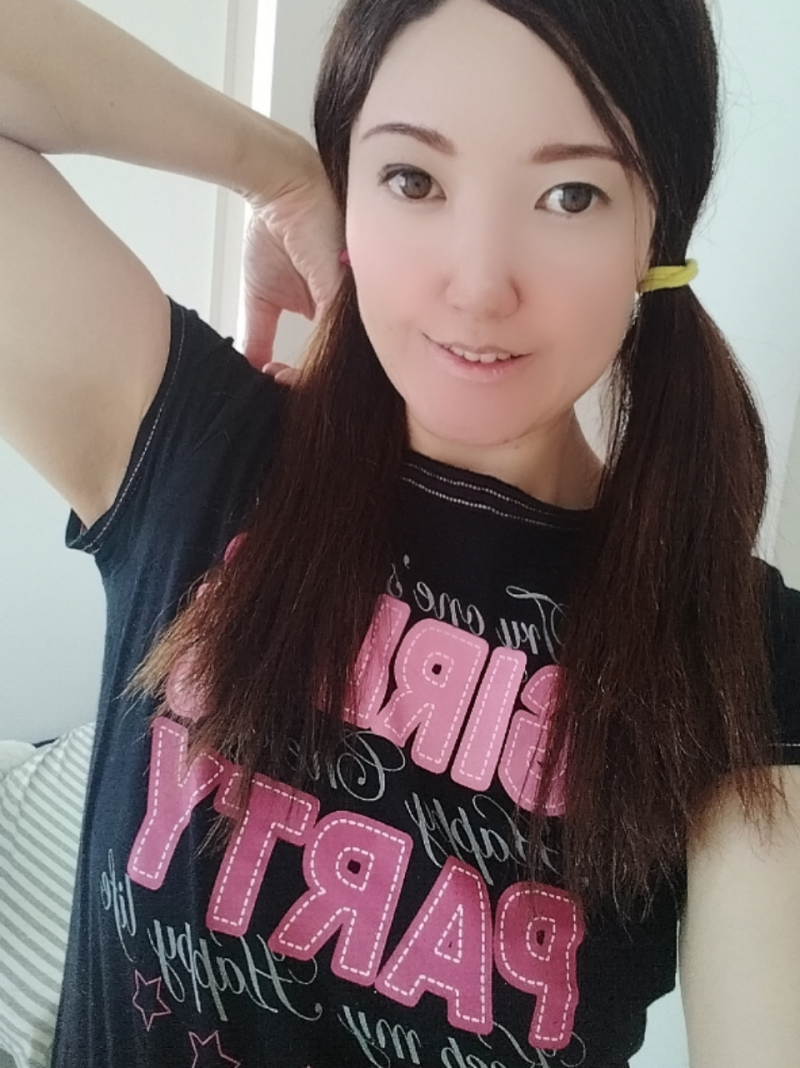 汗わきパット付き❤4日着用でワキガ臭ムンムン❤可愛いTシャツ