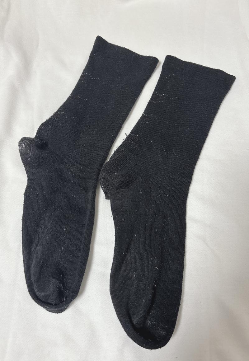 高校♡通学ソックス♡黒靴下※使用感強め
