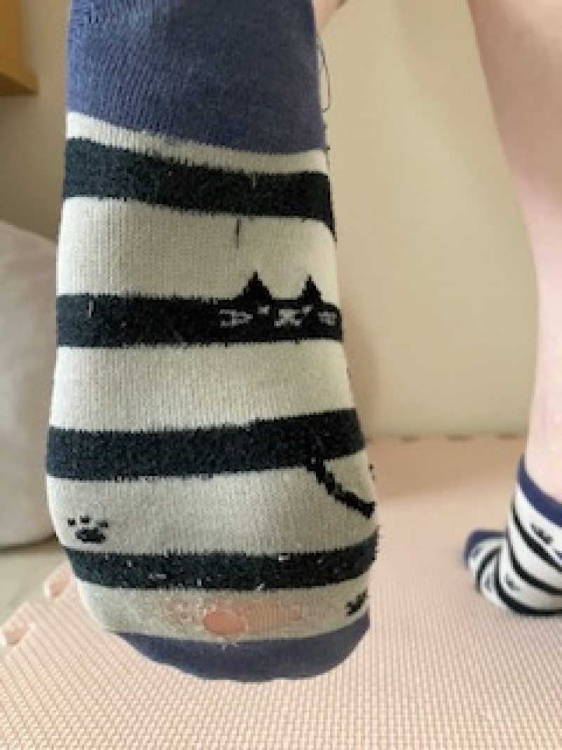 猫ちゃん柄★破れスニーカーソックス☆彡