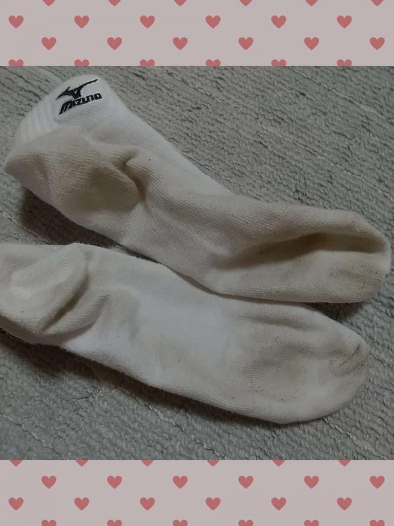 5日着用★汚れ多めの臭ーい靴下★MIZUNO白ソックス
