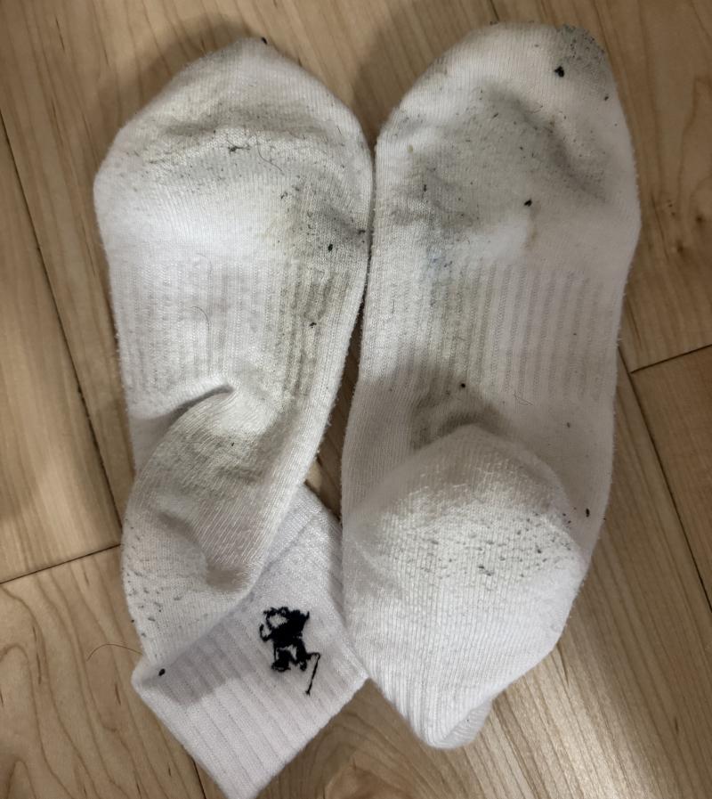 2日着用中靴下