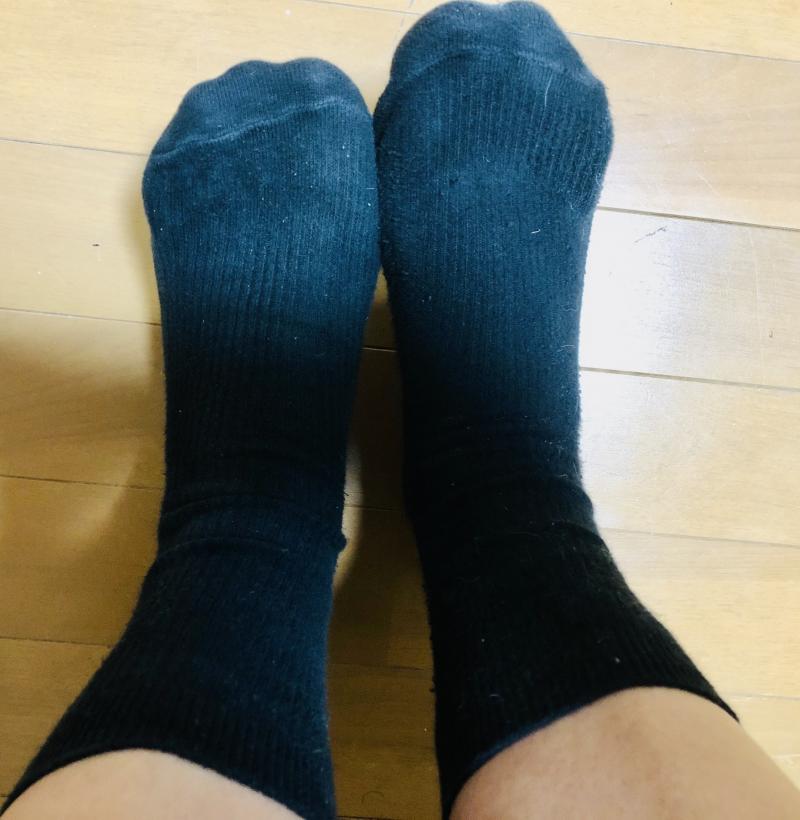 3日履き紺色靴下