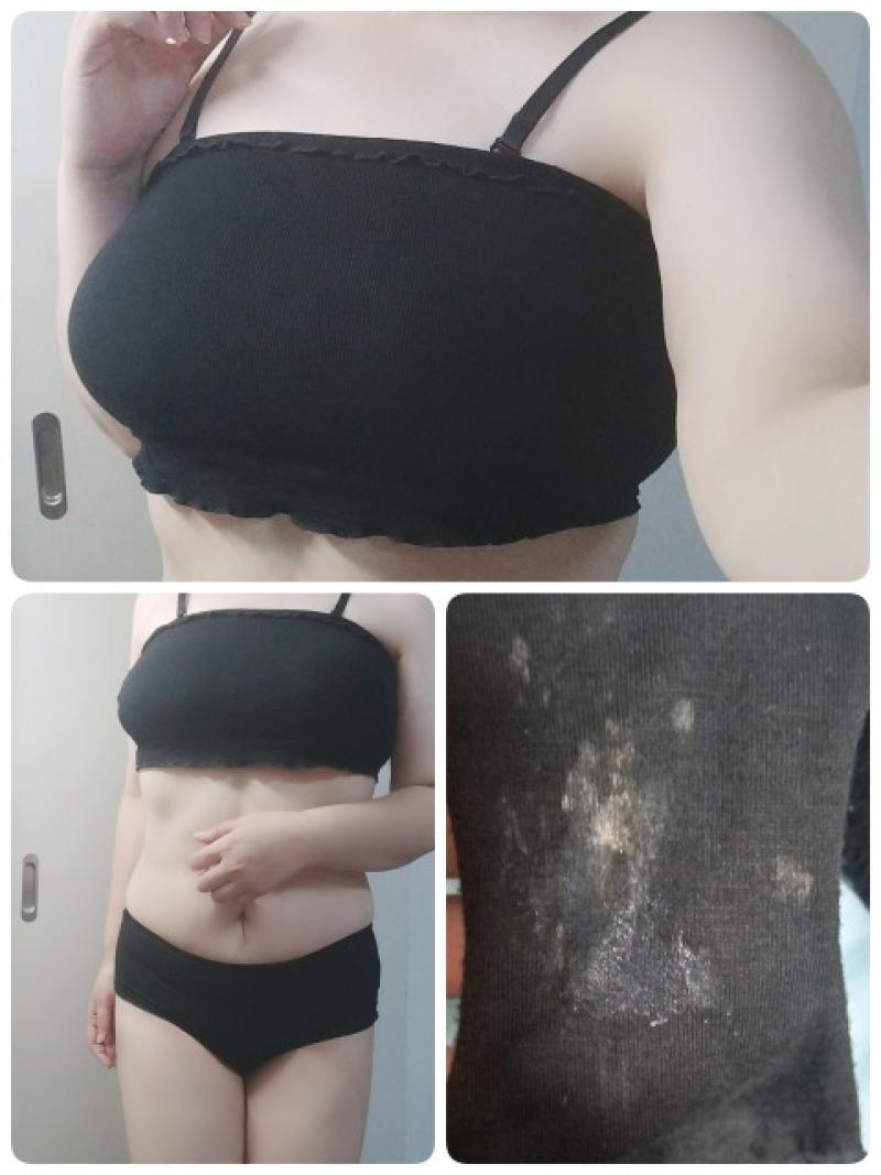 汗だく連続着用わきが臭しっかりめブラ&お汚れねっちょりパンティ
