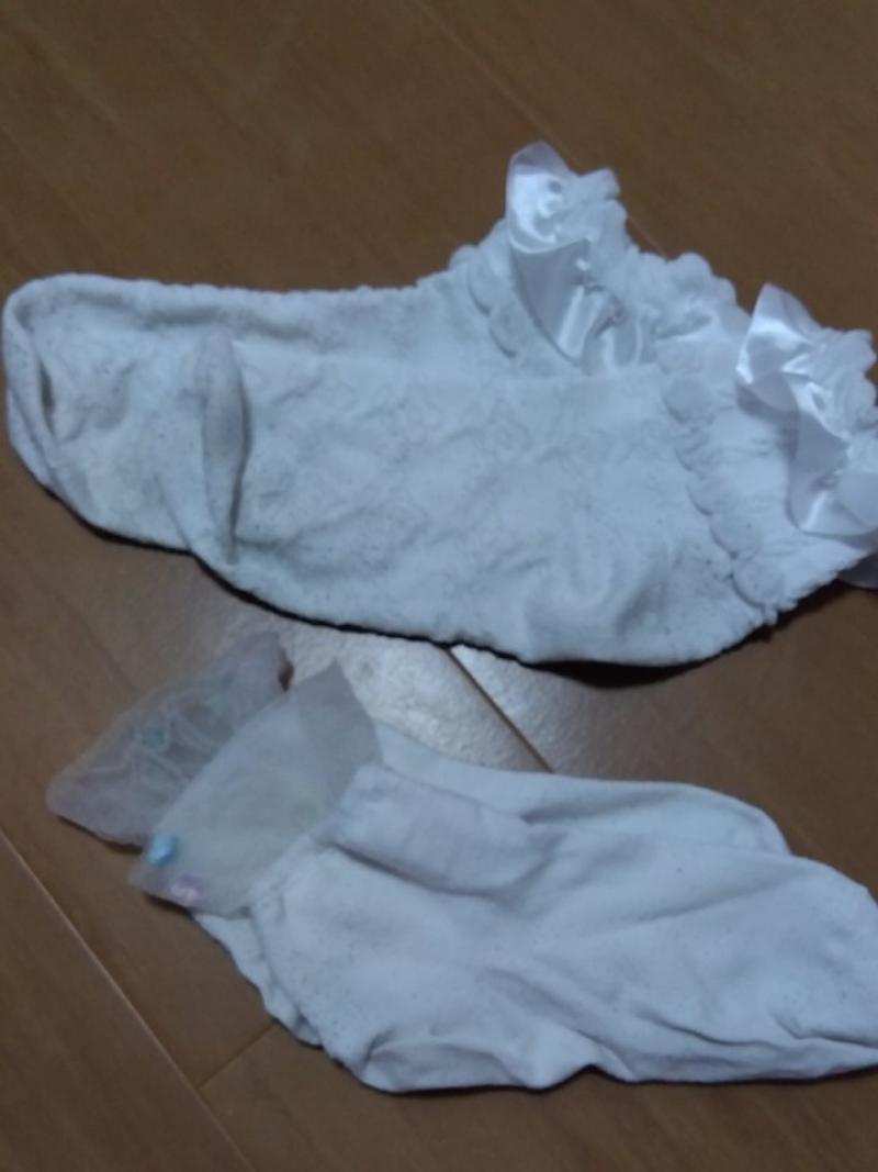 3日風呂キャン 2足セット 白のロリ系ショートソックス