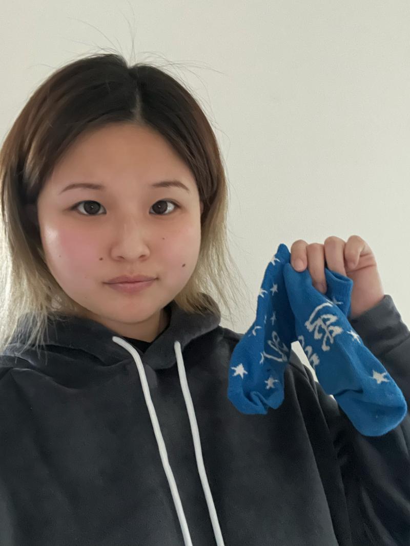 顔あり着用写真つき★ジム着用ソックス