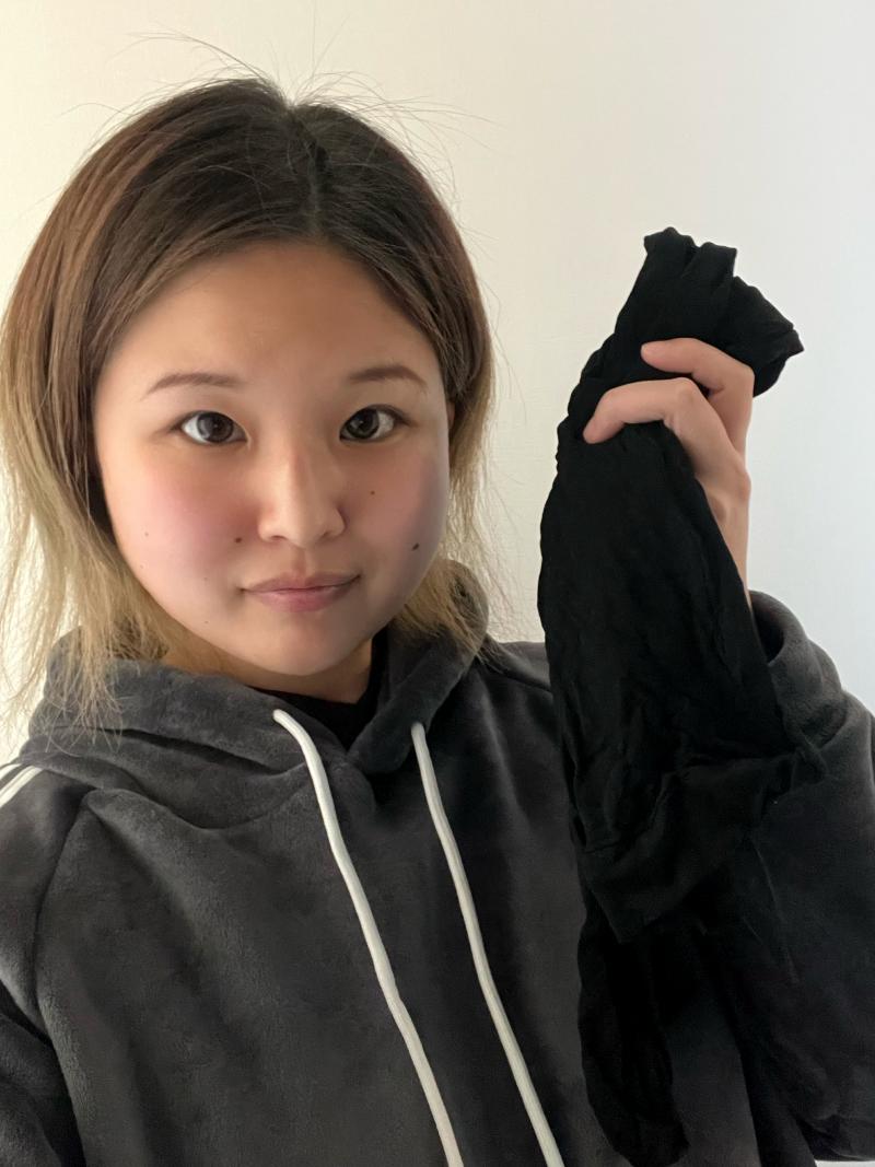 顔あり着用写真つき★1日着用くさくさストッキング
