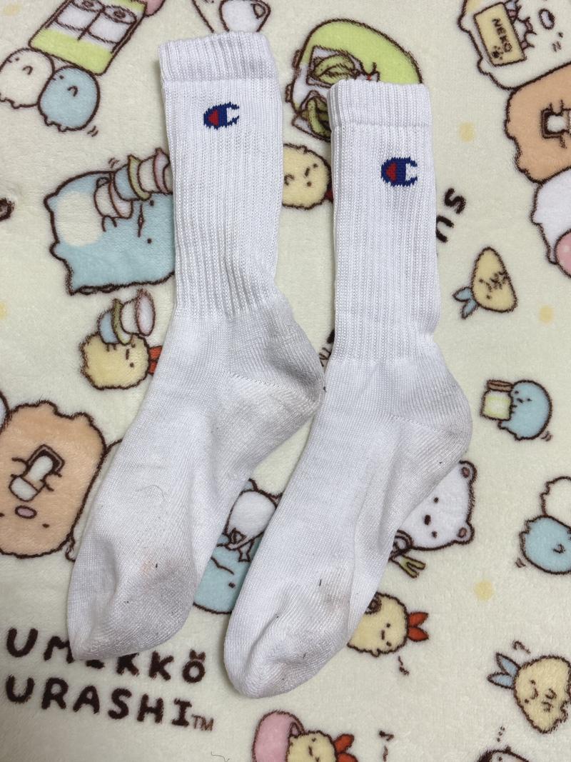 高校♡チャンピオン白靴下♡白クルー丈ソックス