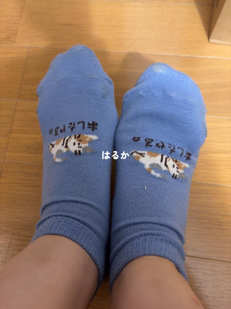 1週間履き♡OLの結構汚いキャラクターソックス